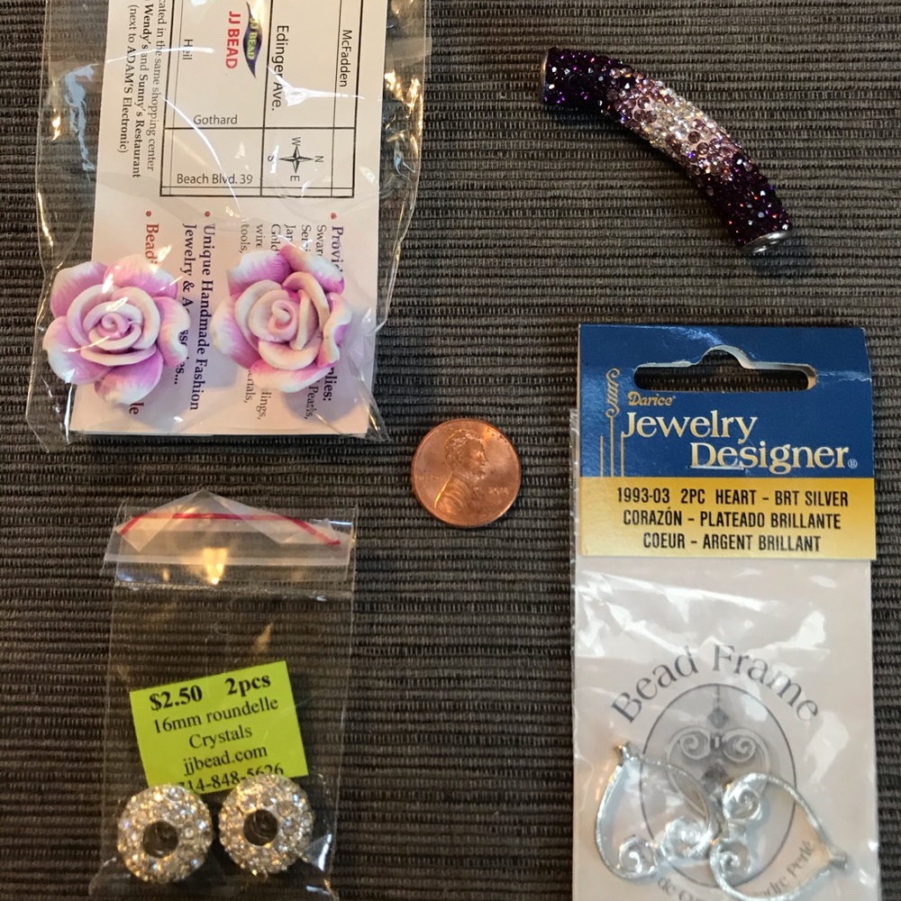 SILVER MTL PRPL PENDANT/BEAD FRAME Jewelry Supply